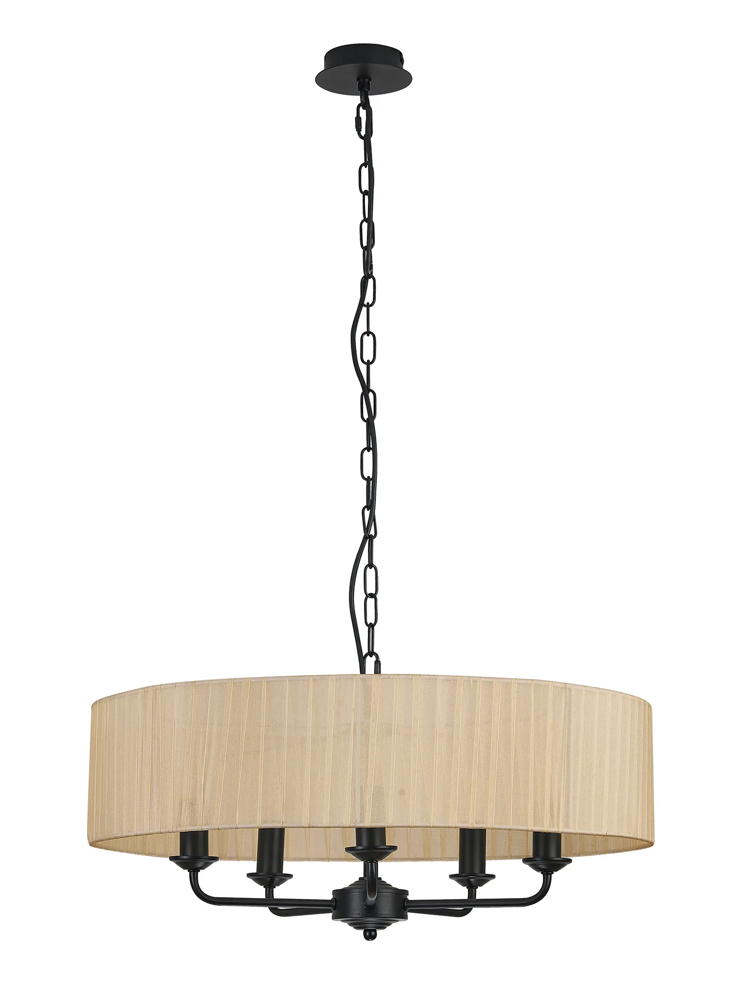 Banyan 45cm 3 Light Pendant Matt Black, Soft Bronze DK1030  Deco Banyan MB SB